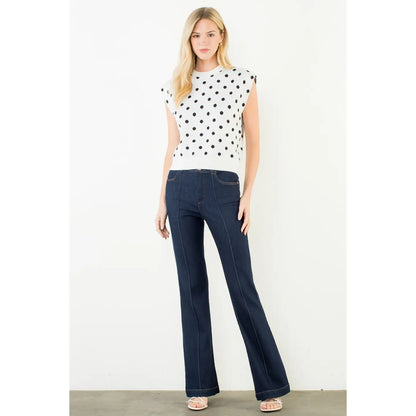 Sleeveless Polka Dot Top