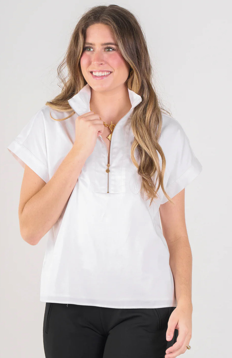 Poppy Pullover in White