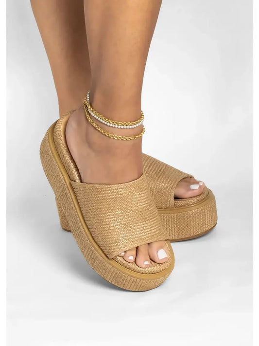 Lexie Woven Platform Wedge Sandal