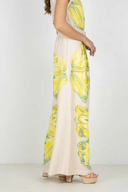 Paisley Pant in Clouded Yellow