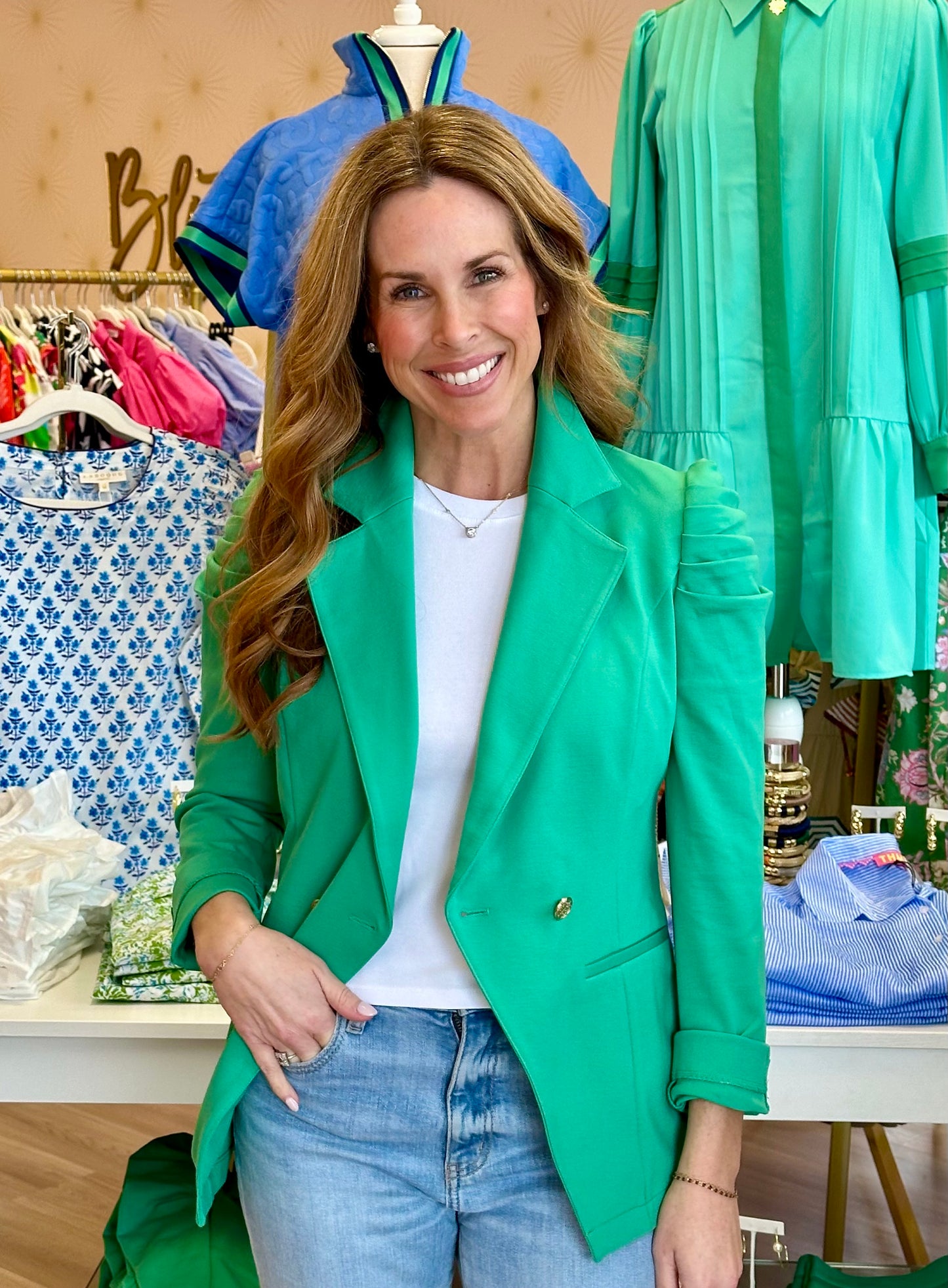 Bradshaw Blazer in Ming Green