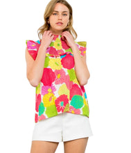 Load image into Gallery viewer, Smocked Detail Floral Print Top
