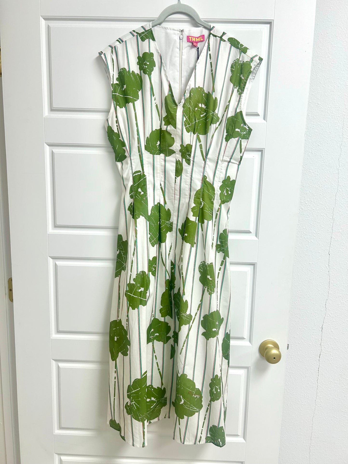 Green Garden Stroll Midi Dress