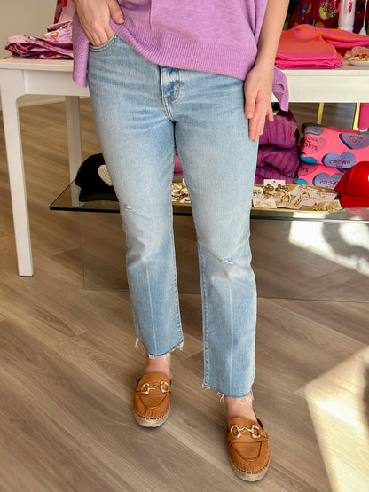 Shy Girl High Rise Crop Flare in High Roll Vintage