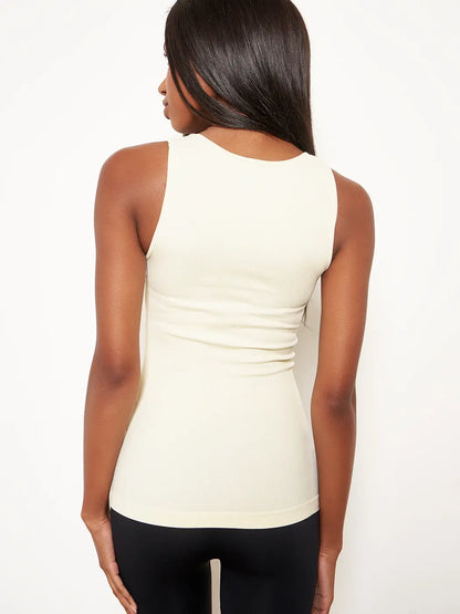 White Seamless Tank Top