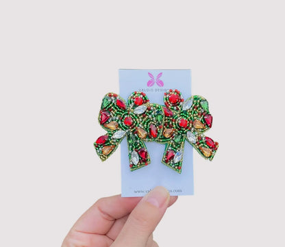 Christmas Bow Earrings