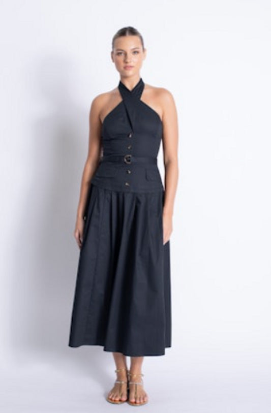 FINAL SALE Coral Dress in Black