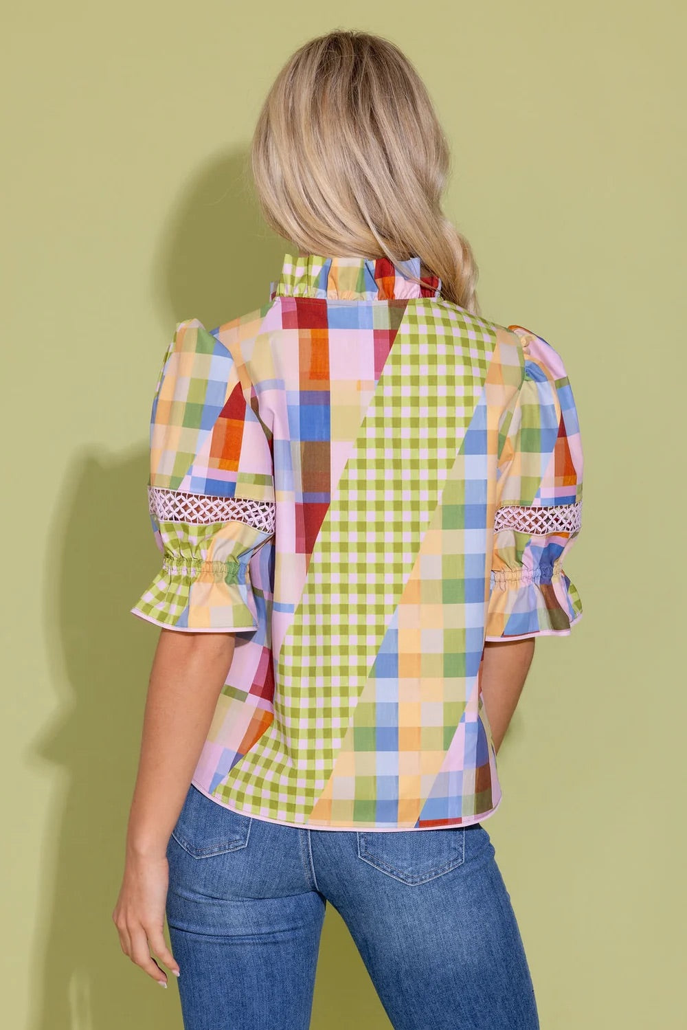 Lottie Top in Diagonal Check