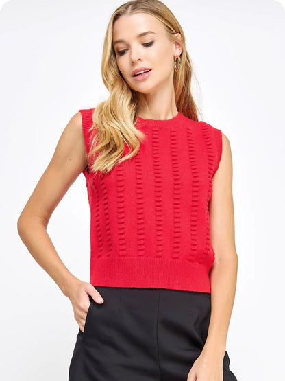 Textured Sweater Vest