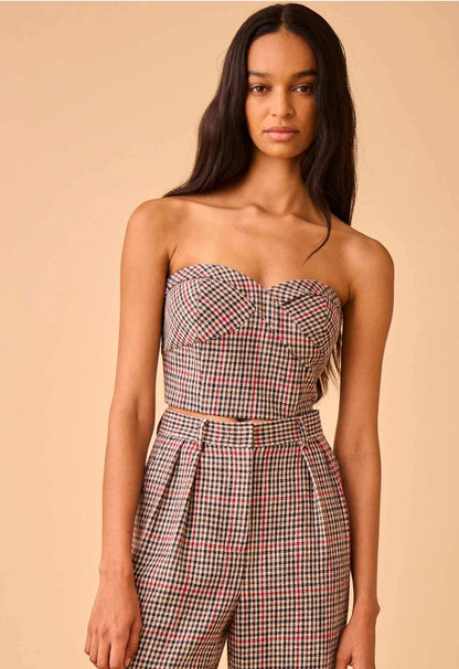 FINAL SALE Scottie Top in Clarence Houndstooth