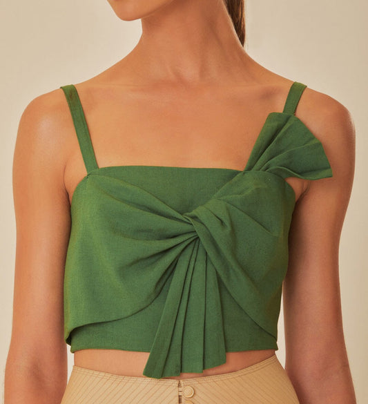Green Front Bow Top