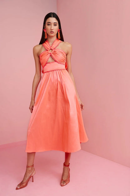 Avalon Dress in Orange
