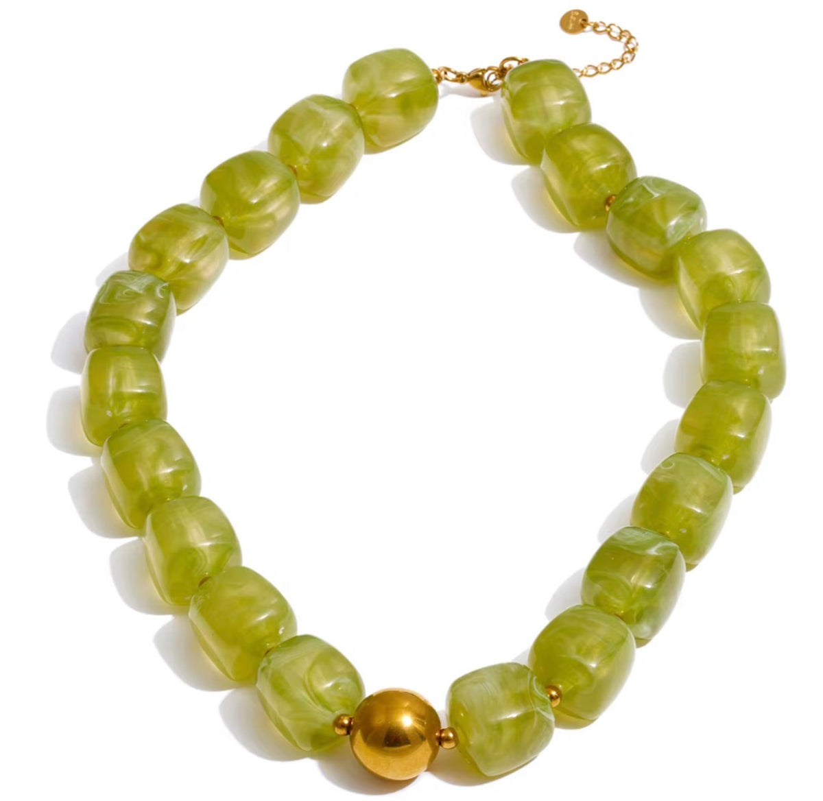 Green Beaded Necklace