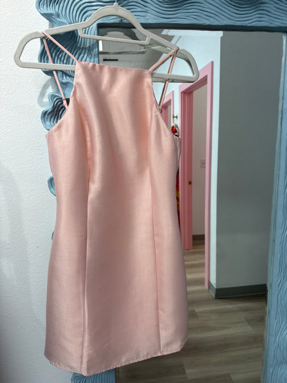 Elodie Square Neck Satin Mini Dress