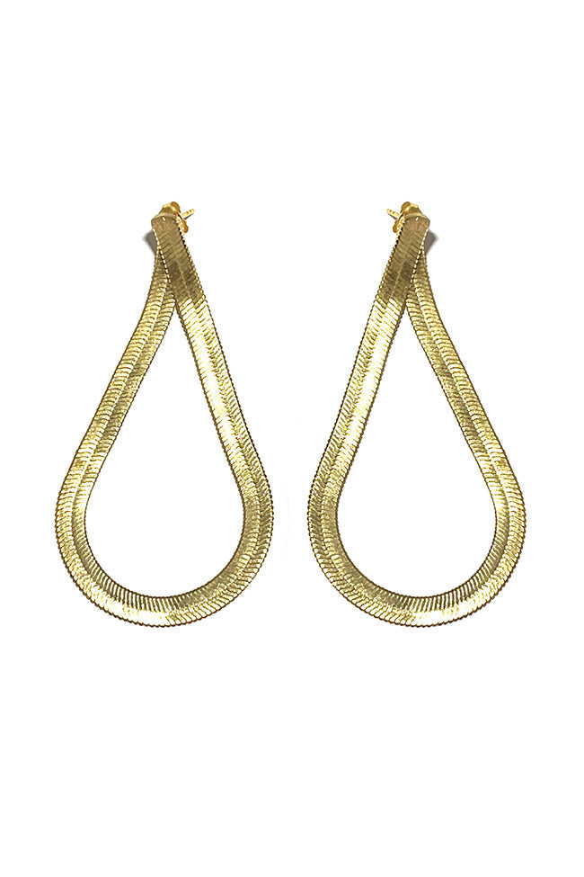 James Large Drop Earring in Gold