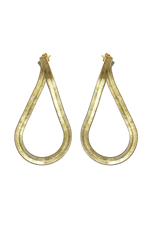James Large Drop Earring in Gold