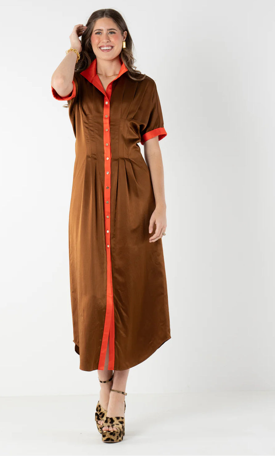 Georgia Dress In Mocha