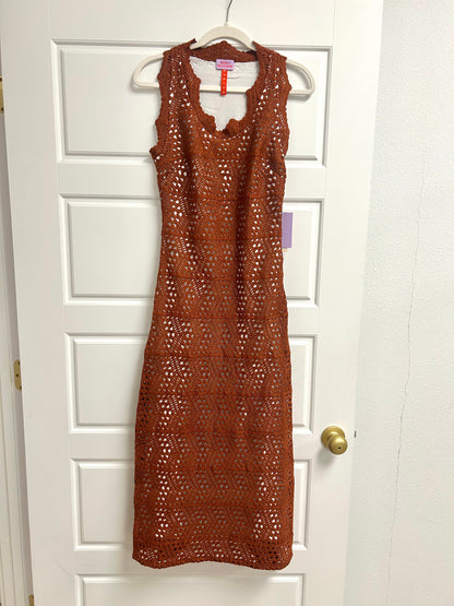 Rustic Charm Crochet Midi Dress