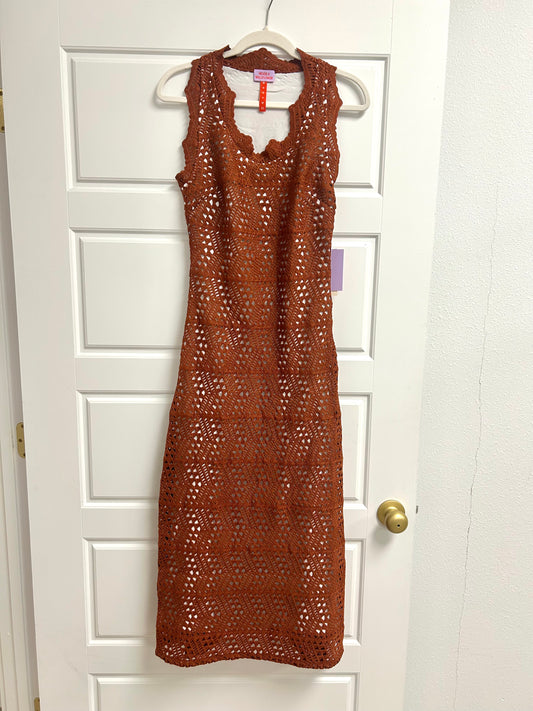Rustic Charm Crochet Midi Dress