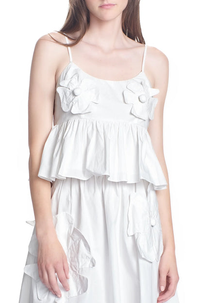 FINAL SALE Macey Peplum in Cloud