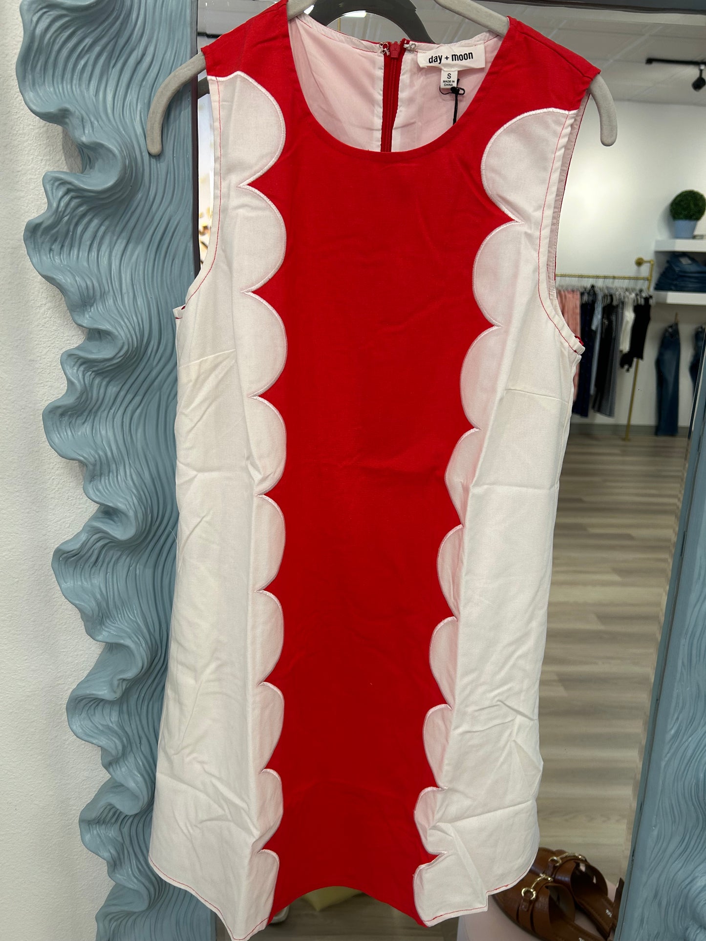 Scarlet Scallop Dress