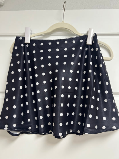 Black and White Polkadot Skirt