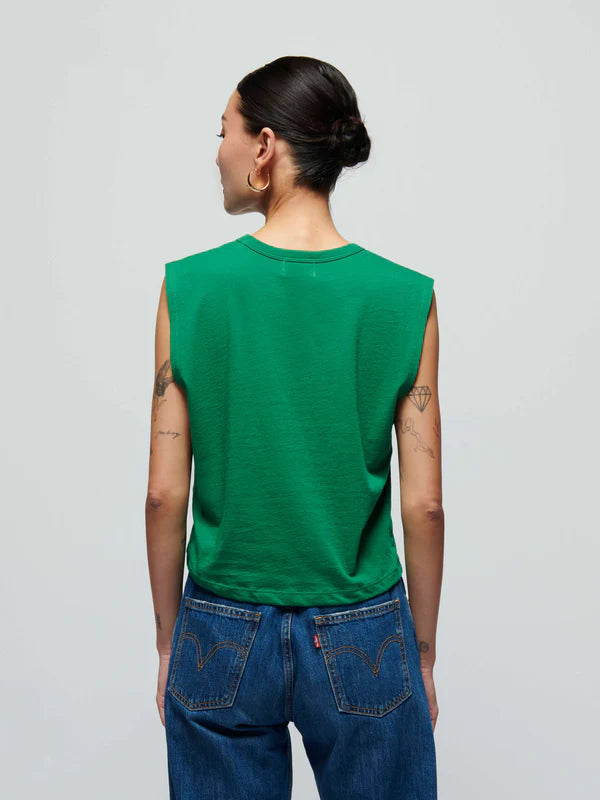 Collins Crewneck Tank in Verdant Green