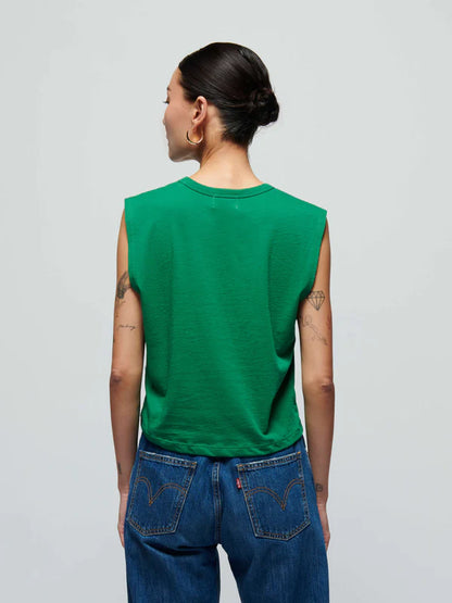 Collins Crewneck Tank in Verdant Green