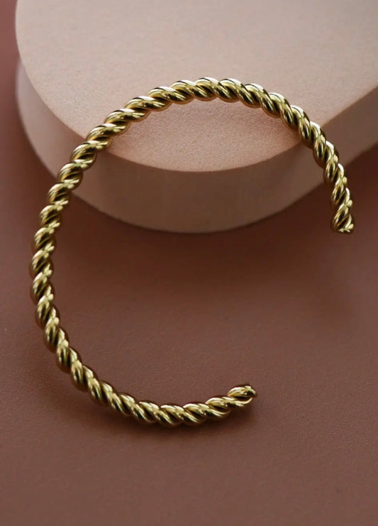 Twisted Gold Cuff