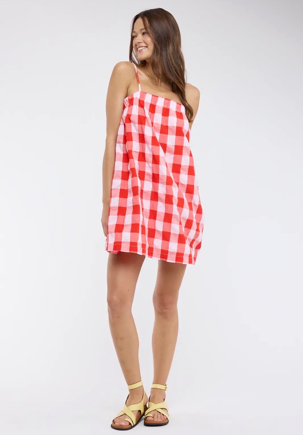 Izzy Plaid Cami Mini Dress