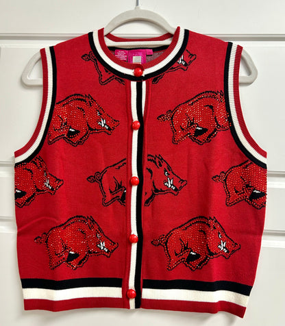 Arkansas Rhinestone Vest