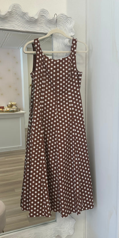 Polka Dot Dress in Brown