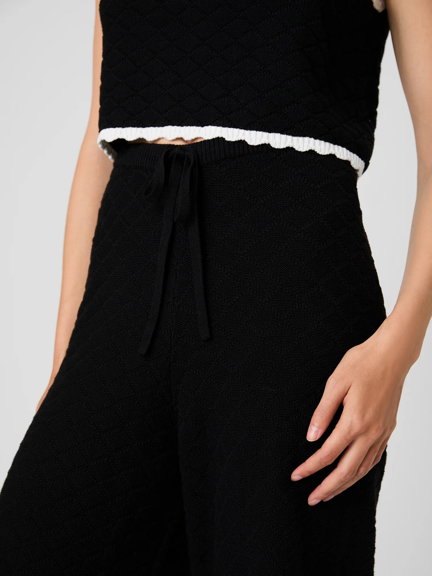 Teddy Diamond Knit Crop Pants