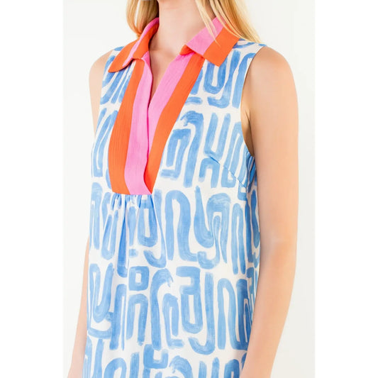 Coral Breeze Shift Dress