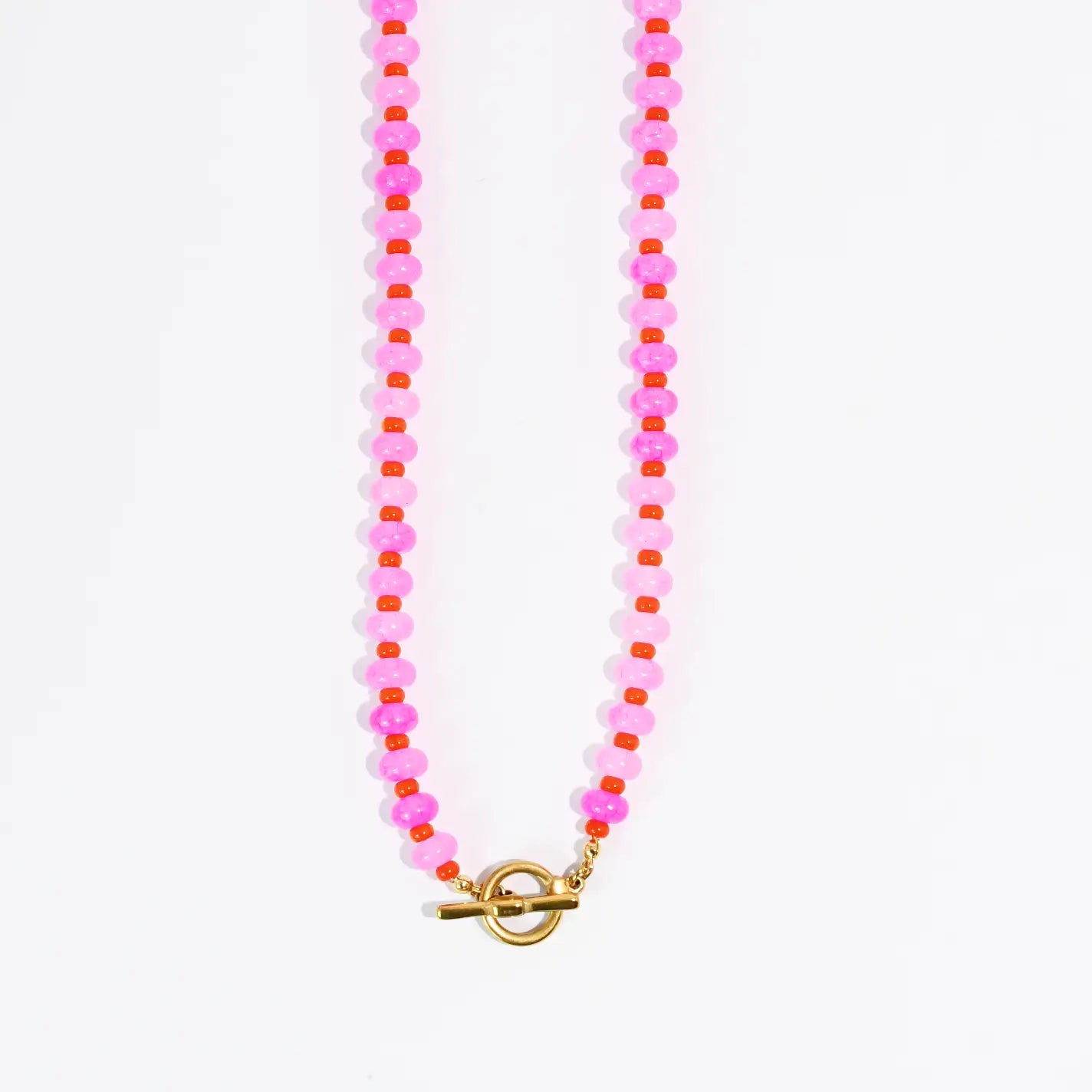 Pink Candy Beads Necklace