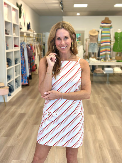 Ashley Dress in Breakers Stripe