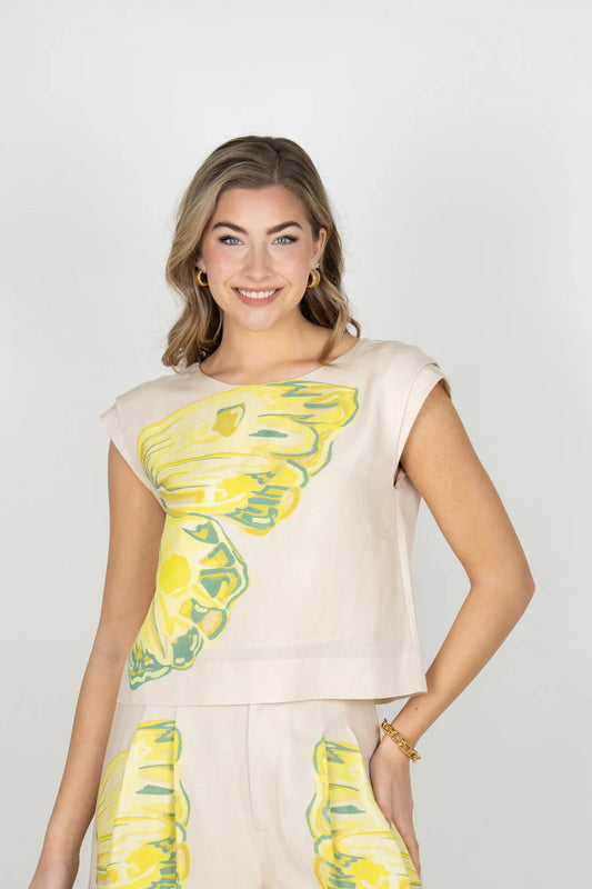 Hattie Tank in Clouded Yellow