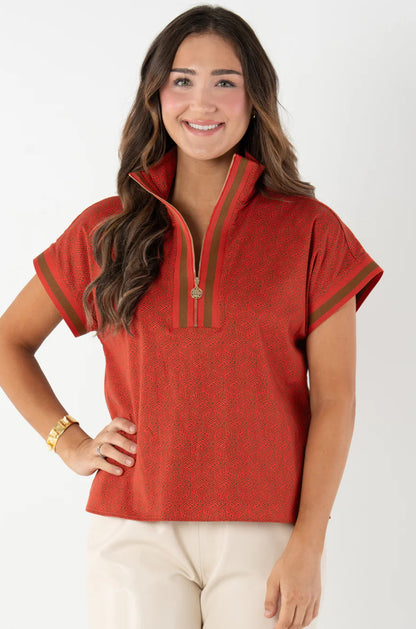Poppy Pullover in Red Tonal