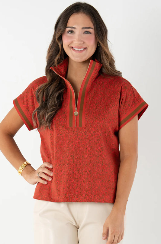 Poppy Pullover in Red Tonal