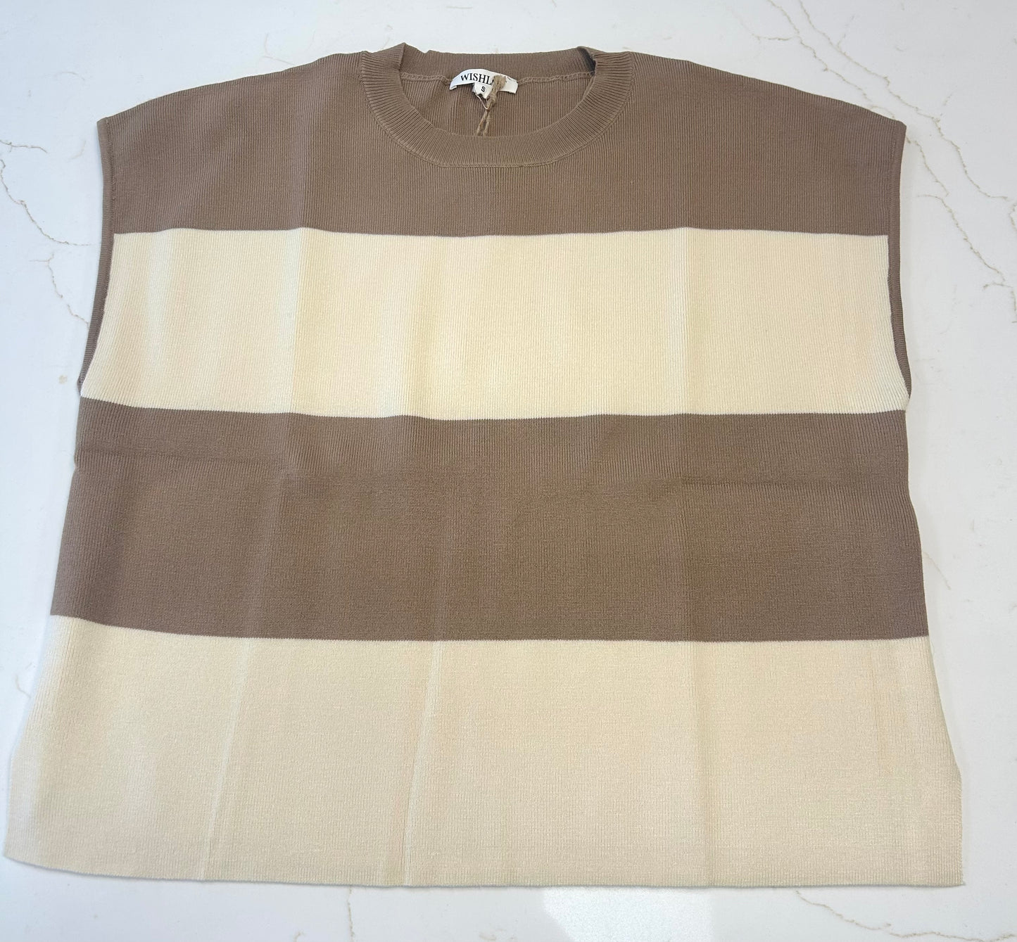 Striped Sweater Muscle Tank