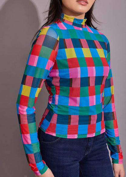 Eliza Top in Holiday Check