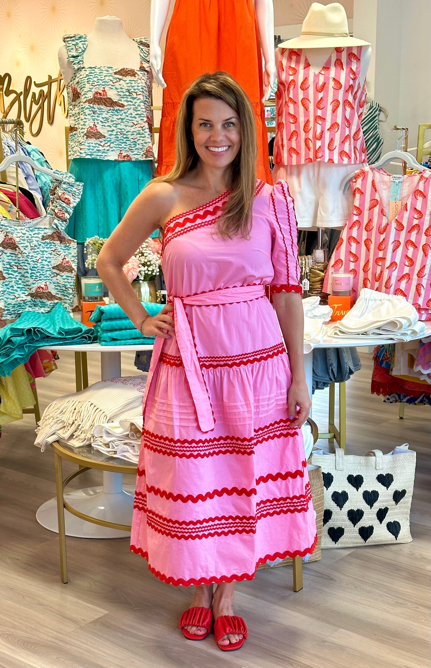 FINAL SALE Kerrin Dress in Solid Pink