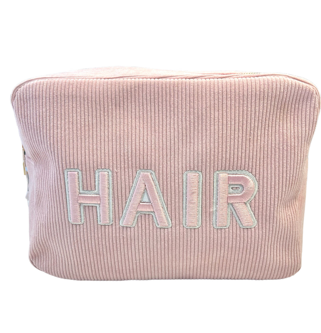 Hair Bag in Pink Cord