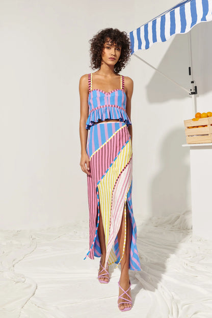 FINAL SALE Souci Skirt in Stripe