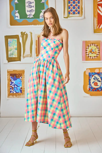 Corey Dress in Key Largo Plaid