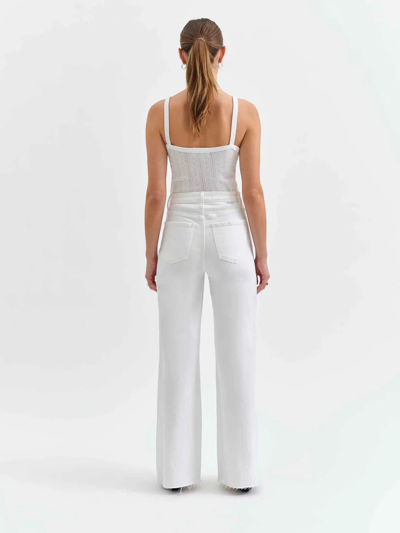 Far Out High Rise Wide Leg in Lamb