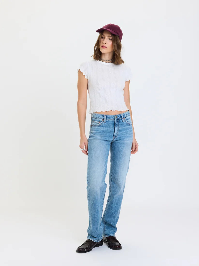 Rebel Mid Rise Slim Straight in Repeat