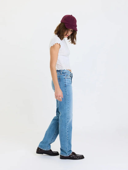 Rebel Mid Rise Slim Straight in Repeat