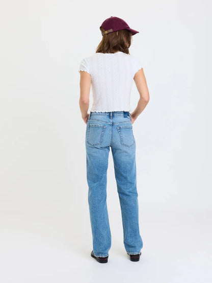 Rebel Mid Rise Slim Straight in Repeat