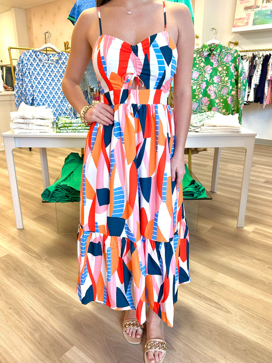 Orange & Blue Sundress